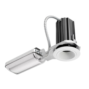 Juno Recessed Lighting 2B-841FU-WWH 2" LED Round Downlight Baffle 4100K 80CRI, Flood Beam, 120-277V, White Baffle, White Trim Ring