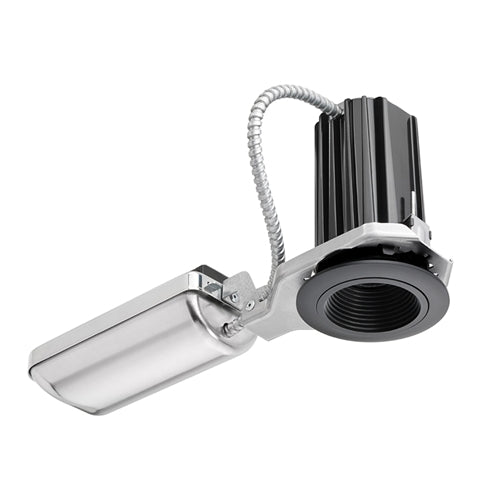 Juno Recessed Lighting 2B-930FU-BBL 2" LED Round Downlight Baffle 3000K 90CRI, Flood Beam, 120-277V, Black Baffle, Black Trim Ring