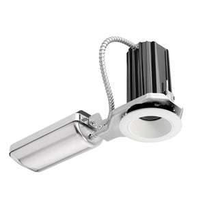 Juno Recessed Lighting 2C-927FU-WHW 2" LED Round Downlight Cone 2700K 90CRI, Flood Beam, 120-277V, White Reflector, White Trim Ring