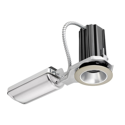 Juno Recessed Lighting 2C-935FU-HZS 2" LED Round Downlight Cone 3500K 90CRI, Flood Beam, 120-277V, Haze Reflector, Satin Nickel Trim Ring
