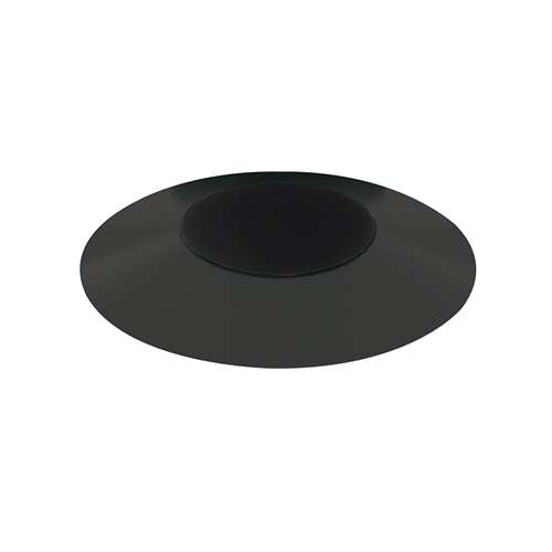 Juno Aculux 2DP BS FM Recessed Lighting 2" LED Round Parabolic Downlight Black Specular Flush Mount Trim