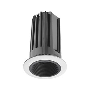 Juno 2" LED Recessed Lighting 2LEDTG2B-941N-BWH 2" LED Gen 2 Round Downlight Baffle 4100K 90 CRI, Narrow Flood Beam, Black Baffle, White Trim Ring