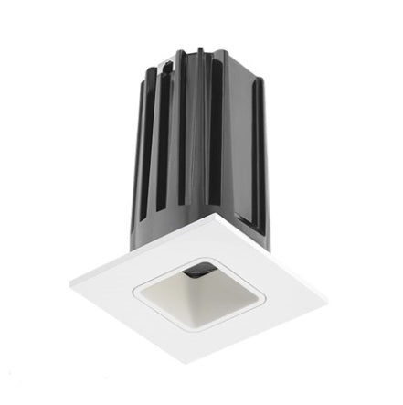 Juno 2" LED Recessed Lighting 2LEDTG2SQ-835F-WWH 2" LED Gen 2 Square Downlight Cone 3500K 80 CRI, Flood Beam, White Reflector, White Trim Ring