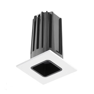 Juno 2" LED Recessed Lighting 2LEDTG2SQ-927N-BWH 2" LED Gen 2 Square Downlight Cone 2700K 90 CRI, Narrow Flood Beam, Black Reflector, White Trim Ring