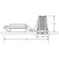 Juno 2" LED Recessed Lighting 2LEDTG2SQ-930F-BSN 2" LED Gen 2 Square Downlight Cone 3000K 90 CRI, Flood Beam, Black Reflector, Satin Nickle Trim Ring