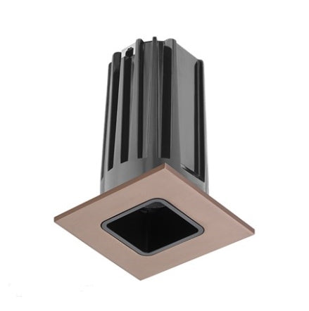 Juno 2" LED Recessed Lighting 2LEDTG2SQ-930S-BBZ 2" LED Gen 2 Square Downlight Cone 3000K 90 CRI, Spot Beam, Black Reflector, Bronze Trim Ring