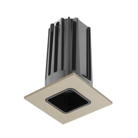 Juno 2" LED Recessed Lighting 2LEDTG2SQ-935F-BSN 2" LED Gen 2 Square Downlight Cone 3500K 90 CRI, Flood Beam, Black Reflector, Satin Nickle Trim Ring