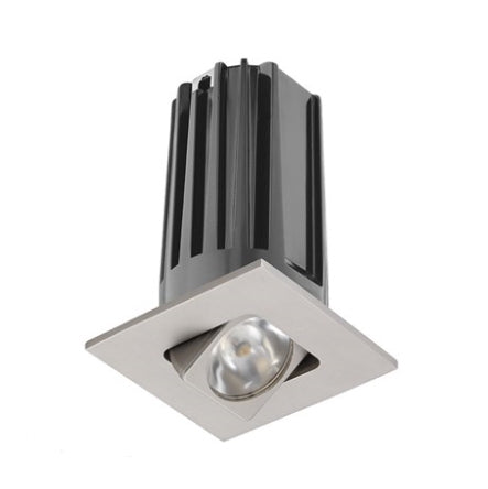 Juno 2" LED Recessed Lighting 2LEDTG2SQA-841F-SN 2" LED Gen 2 Square Adjustable 4100K 80 CRI, Flood Beam, Satin Nickel Finish