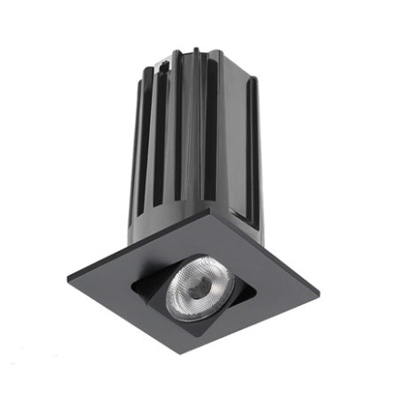 Juno 2" LED Recessed Lighting 2LEDTG2SQA-935F-BL 2" LED Gen 2 Square Adjustable 3500K 90 CRI, Flood Beam, Black Finish