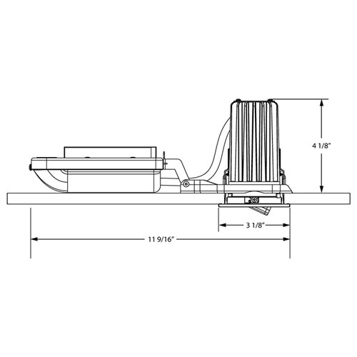 Juno 2" LED Recessed Lighting 2LEDTG2SQA-941S-BL 2" LED Gen 2 Square Adjustable 4100K 90 CRI, Spot Beam, Black Finish