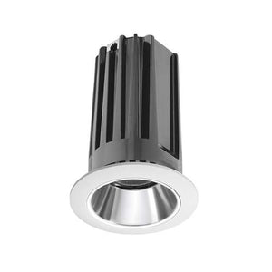 Juno 2" LED 2LEDTRIM G2 DC 40K 80CRI NFL CWH Recessed Lighting 2" LED Gen 2 Round Downlight Cone 4100K 80 CRI, Narrow Flood Beam, Clear Reflector, White Trim Ring