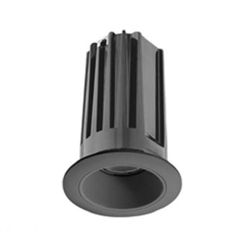 Juno 2" LED 2LEDTRIM G2 DC 40K 90CRI NFL BBL Recessed Lighting 2" LED Gen 2 Round Downlight Cone 4100K 90 CRI, Narrow Flood Beam, Black Reflector, Black Trim Ring