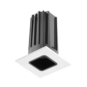 Juno 2" LED 2LEDTRIM G2 SQ 27K 80CRI FL BWH Recessed Lighting 2" LED Gen 2 Square Downlight Cone 2700K 80 CRI, Flood Beam, Black Reflector, White Trim Ring