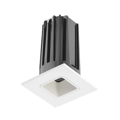 Juno 2" LED 2LEDTRIM G2 SQ 27K 80CRI FL WWH Recessed Lighting 2" LED Gen 2 Square Downlight Cone 2700K 80 CRI, Flood Beam, White Reflector, White Trim Ring