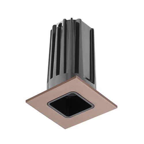 Juno 2" LED 2LEDTRIM G2 SQ 27K 90CRI FL BBZ Recessed Lighting 2" LED Gen 2 Square Downlight Cone 2700K 90 CRI, Flood Beam, Black Reflector, Bronze Trim Ring