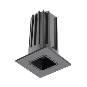 Juno 2" LED 2LEDTRIM G2 SQ 27K 90CRI NFL BBL Recessed Lighting 2" LED Gen 2 Square Downlight Cone 2700K 90 CRI, Narrow Flood Beam, Black Reflector, Black Trim Ring