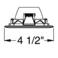 Juno Aculux 3SQDBV BS BLSF WET Recessed Lighting 3-1/4" Line Voltage, Low Voltage, LED Square Downlight Regressed Pinhole, Black Alzak Reflector, Black Trim