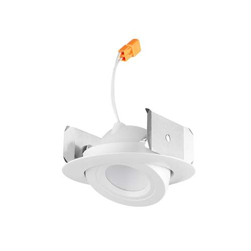 Juno 4RLA G2 06LM 27K 90CRI NFL 120 FRPC WH Recessed Lighting Adjustable 4" LED Retrofit Trim 2700K, 90 CRI 750 lumens, Narrow Flood, White Finish, Less Medium Base Socket Adapter