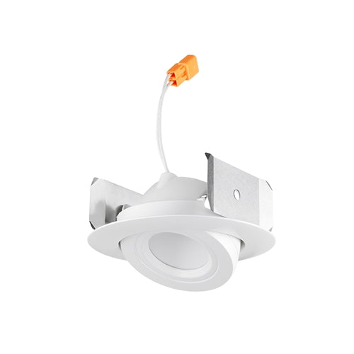 Juno Recessed Lighting 4RLA-927-6-W-WH 4" LED Retrofit Trim 2700K, 90 CRI 634 lumens, Wide Flood, White Finish, Less Medium Base Socket Adapter