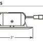 Juno Recessed Lighting 4RLD-930-6-WWH Downlight 4" LED Retrofit Baffle Trim 3000K, 90 CRI, 650 Lumens, White Finish