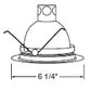 Juno Recessed Lighting 5101-WH (5101 WH) 5" LED, Compact Fluorescent, Beveled Frame, Frosted Dome Lens with Reflector Trim, White Trim
