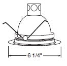 Juno Recessed Lighting 5101-WH (5101 WH) 5" LED, Compact Fluorescent, Beveled Frame, Frosted Dome Lens with Reflector Trim, White Trim
