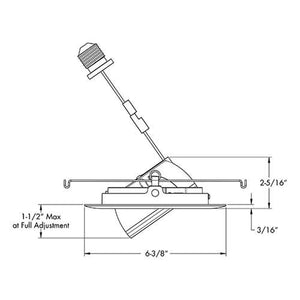 Juno 5RLA G2 06LM 30K 90CRI WFL 120 FRPC WH Recessed Lighting Adjustable 5" LED Retrofit Trim 3000K, 90 CRI 750 lumens, Wide Flood, White Finish, Less Medium Base Socket Adapter