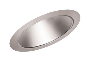 Juno Recessed Lighting 620HZ-SC (620 HZSC) 6" LED Slope Ceiling Reflector Cone Trim, Haze Reflector, Satin Chrome Trim