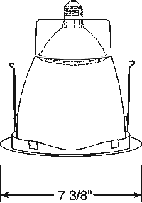 Juno Aculux Recessed Lighting 627G-WH 5-5/8" Line Voltage Deep Downlight Cone, Gold Alzak Reflector, White Trim