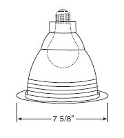 Juno Recessed Lighting 633B-WH 6" Line Voltage, Baffled Multiplier Trim, Black Baffle, White Trim