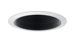 Juno Aculux Recessed Lighting 635B-SC 5-5/8" Low Voltage Angle-Cut,  Black Baffle, Satin Chrome Trim