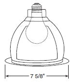 Juno Recessed Lighting 662C-WH 6" Line Voltage, Multiplier Trim with Kicker Wall Wash, Clear Reflector, White Trim
