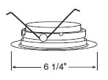 Juno Recessed Lighting 688B-WH (688 BWH) 5" Line Voltage Gimbal Ring in Baffle Trim, Black Baffle, White Trim