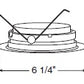 Juno Recessed Lighting 688W-WH (688 WWH) 5" Line Voltage Gimbal Ring in Baffle Trim, White Baffle, White Trim