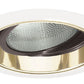 Juno Recessed Lighting 689G-WH (689 GWH) 5" Line Voltage Gimbal Ring in Cone Trim, Gold Reflector, White Trim