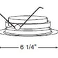 Juno Recessed Lighting 689G-WH (689 GWH) 5" Line Voltage Gimbal Ring in Cone Trim, Gold Reflector, White Trim