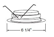 Juno Recessed Lighting 689G-WH (689 GWH) 5" Line Voltage Gimbal Ring in Cone Trim, Gold Reflector, White Trim
