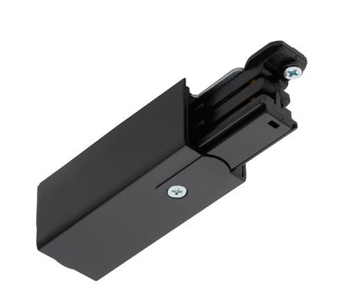 Juno HD Commercial Track Lighting HTEK12-BL (HTEK12 BL) 277V 2-Circuit/2-Neutral, HTEK End Feed - Right polarity, Black Color
