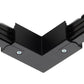 Juno HD Commercial Track Lighting HTEK34-BL (HTEK34 BL) 277V 2-Circuit/2-Neutral, HTEK 90 Degree L Connector, Black Color