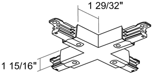 Juno HD Commercial Track Lighting HTEK38-BL (HTEK38 BL) 277V 2-Circuit/2-Neutral, HTEK X Connector, Black Color