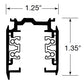 Juno HD Commercial Track Lighting HTEK44-WH (HTEK4 4FT WH) 4 ft HTEK Trac 277V 2-Circuit/2-Neutral, White Color