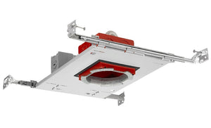 Juno IC1AJBPF 06LM 120 FRPC Recessed Lighting 4" IC LED Fire-Rated Red Series New Construction Adjustable Housing, 600 Lumens, 120 V Forward/Reverse Phase Cut, 5% Dim