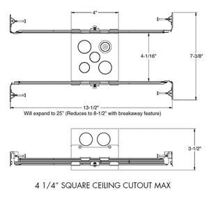 Juno Recessed Lighting IC1JB 4" IC New Construction Junction Box Housing  for Use in Fire Rated Ceilings