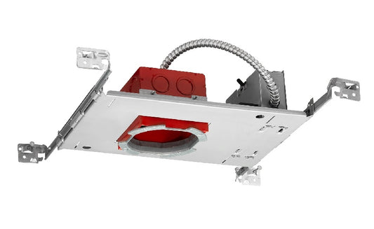 Juno IC1JBPF 10LM MVOLT EZ10 Recessed Lighting 4" IC LED Fire-Rated Red Series New Construction Housing, 1000 Lumens, 120-277V, eldoLED 0-10V, 10% Dim