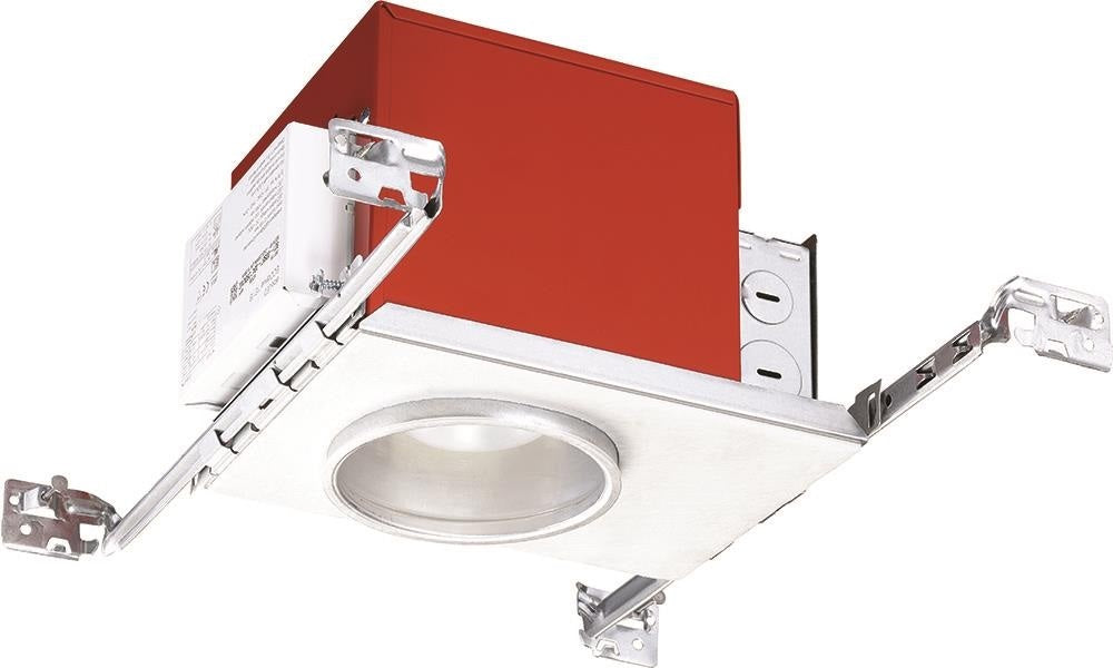 Juno IC1LEDFW 10LM 35K 90CRI WFL 120 FRPC Recessed Lighting 4" IC LED Fire-Rated New Construction LED Housing, 3500K, 90 CRI, 65 Degrees Distribution, 120V Forward/Reverse Phase Cut, 5% Dim