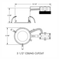 Juno Recessed Lighting IC20RLWDG4N-3K-1 5" IC WarmDim LED Remodel Housing 600 Lumens, 3000K Color Temperature, Dedicated Driver 120V