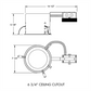 Juno Recessed Lighting IC22RLEDG4-3K-U 6" LED IC Type Remodel Housing 600 Lumens, 3000K Color Temperature, Universal Driver 120-277V