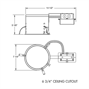 Juno Recessed Lighting IC922RLWDG4-3K-1 6 " IC WarmDim LED Remodel Housing 900 Lumens, 3000K Color Temperature, Dedicated Driver 120V