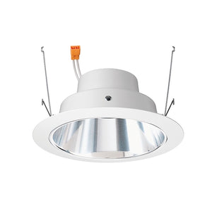 Juno J6RL G4N DC 06LM 30K 90CRI 120 FRPC CWH Recessed Lighting 6" Gen 4 Retrofit LED Downlight Trim Module 600 Lumens, 3000K Color Temperature, Clear Cone, Less Medium Base Socket Adapter