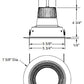 Juno Recessed Lighting J6RLG3-35K-9-WHW 6" Retrofit LED Downlight Trim Module 900 Lumens, 3500K color Temperature, Wheat Haze Cone, White Trim, Less Medium Base Socket Adapter